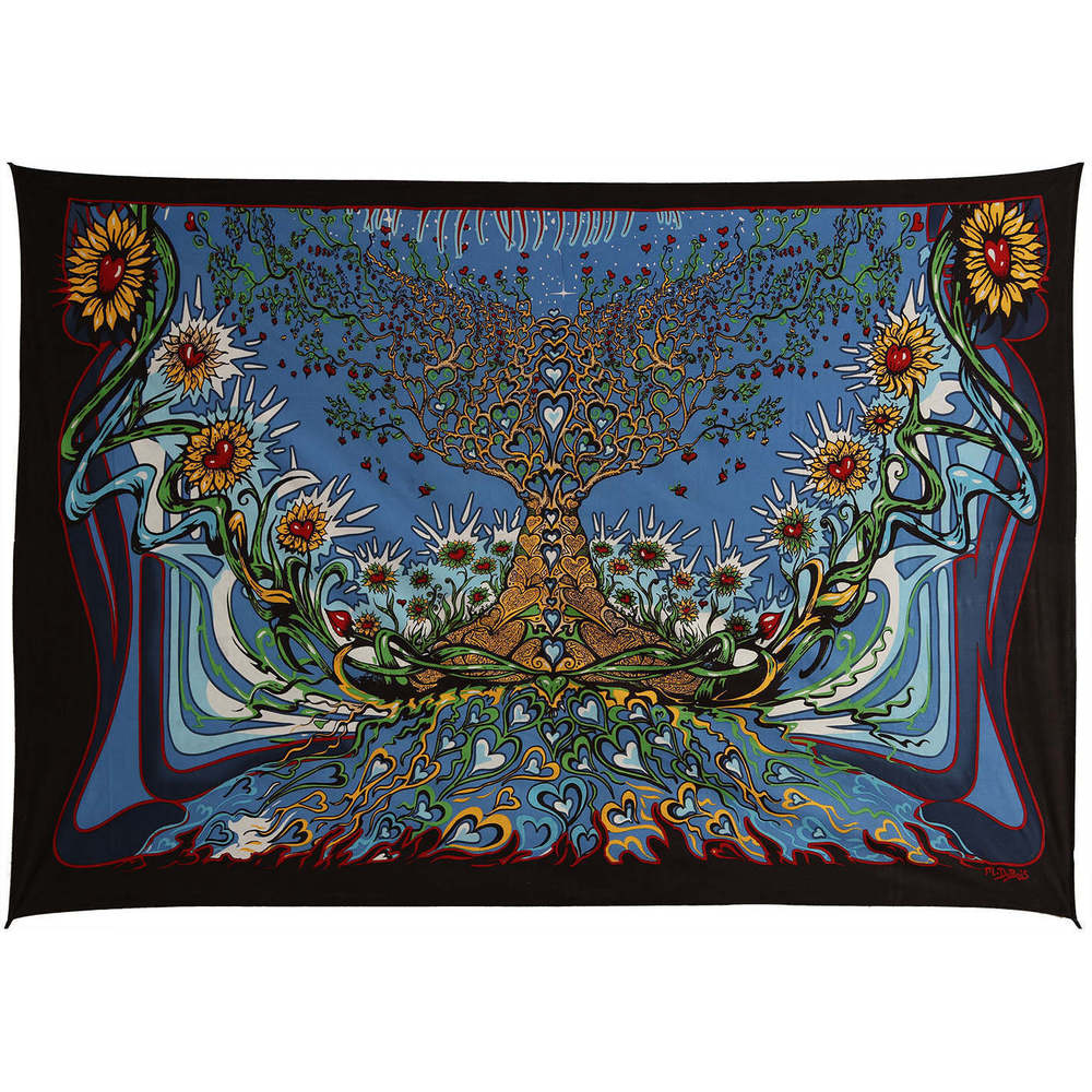 3D Heart Tree Tapestry 60x90" by Sunshine Joy